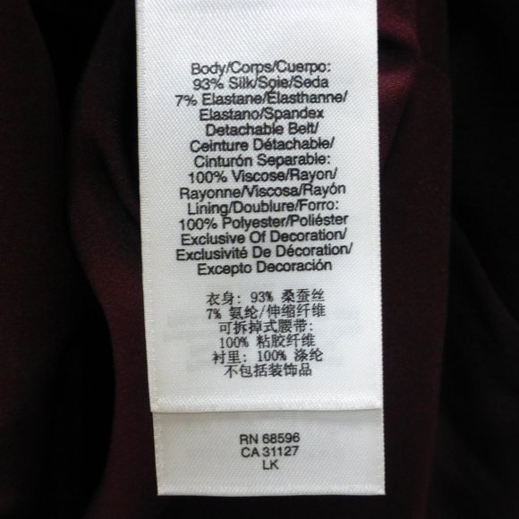 DKNY Red Silk Cocktail Sequin Dress Size 2 - Picture 3 of 5